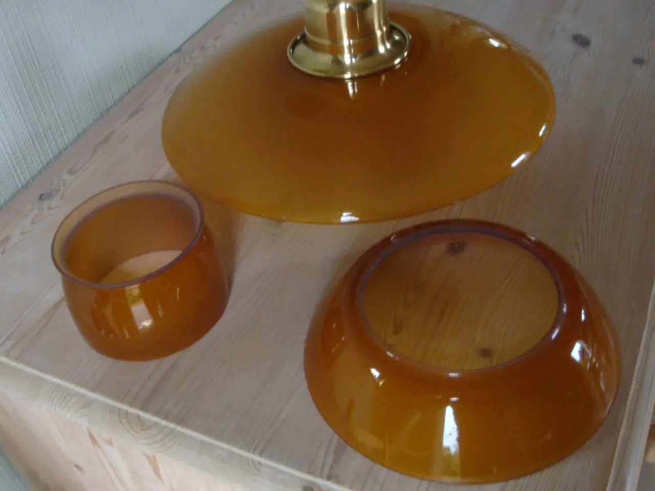 Billede 7 - 2 Ph pendel 3 1/2 - 3 rav glas + messing