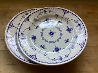 4 dansk/Engelske fajance tallerkener muselmalet
