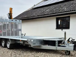 Martz Maskintrailer / 3500 kg totalvægt / 400 x 180 ladmål / med rampe / fabriksny