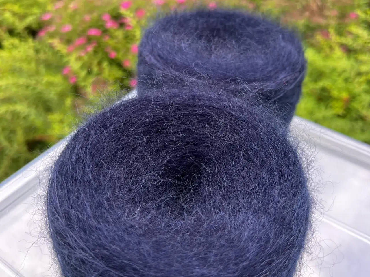Billede 2 - Italiensk garn, Mohair / Silke - Marineblå - 218 g