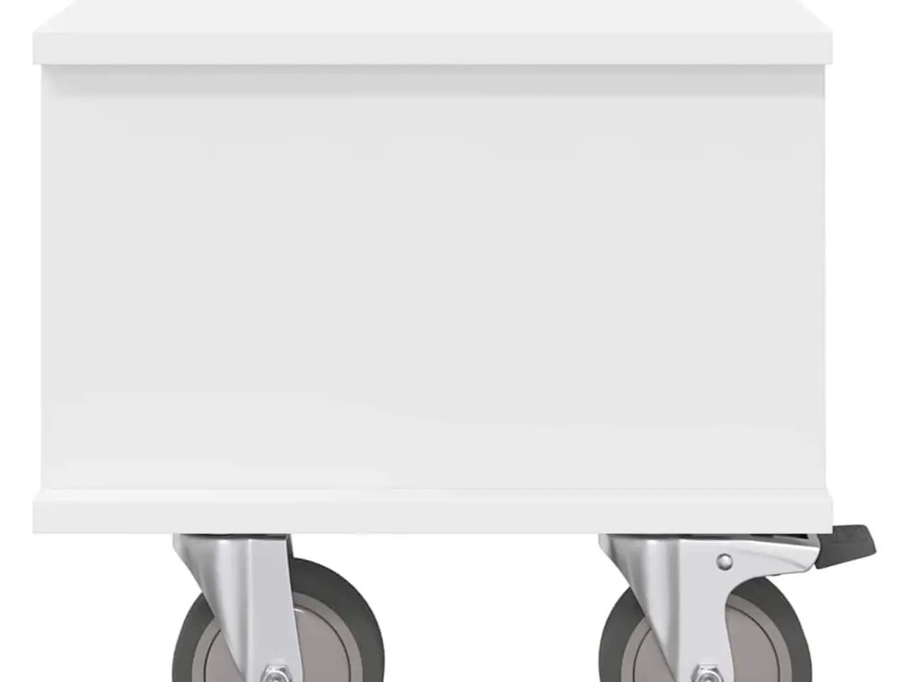Billede 6 - TV-bord på hjul - hvid 100 × 35 × 35 cm i konstrueret træ