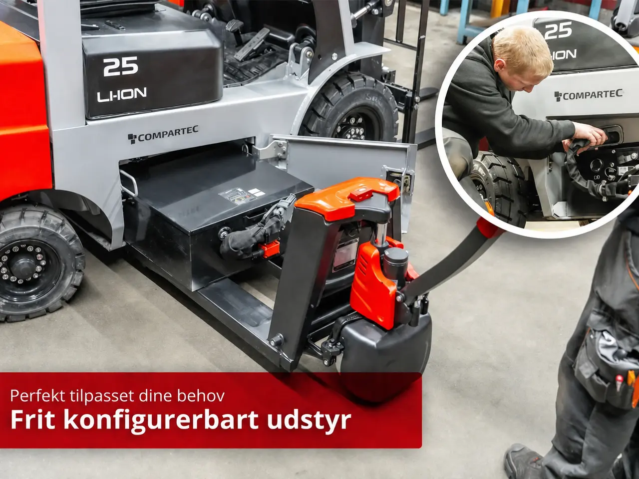 Billede 10 - Elektrisk gaffeltruck CSX25 - 2500 kg, 4800 mm løftehøjde, Lithium-ion-batteri