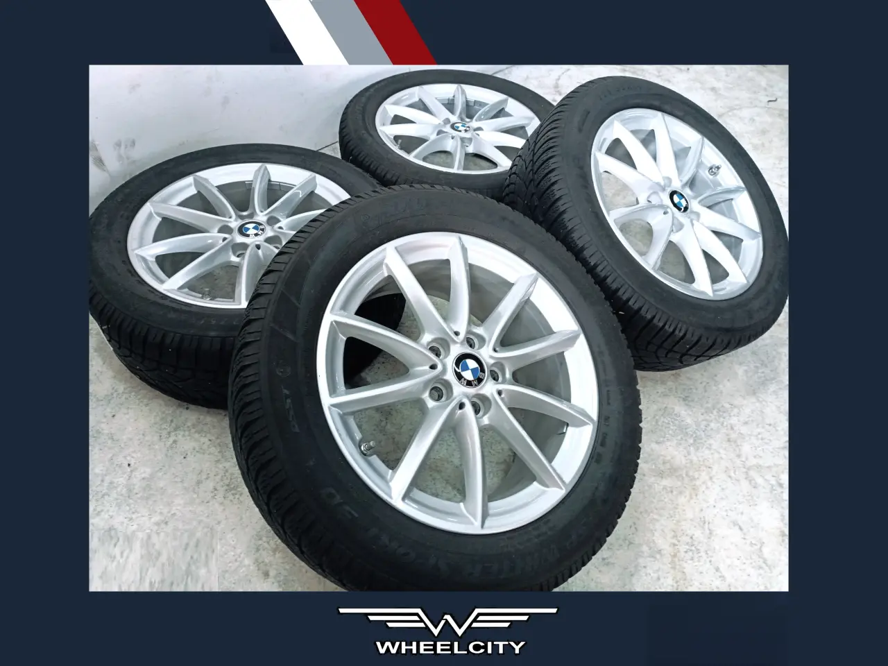 Billede 1 - 5x112 17" ET52 nav 66,6ø BMW vintersæt inkl.TPMS