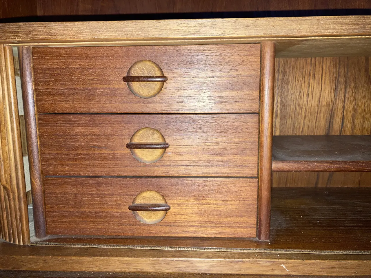 Billede 3 - Sekretær, bureau, reol med skuffer