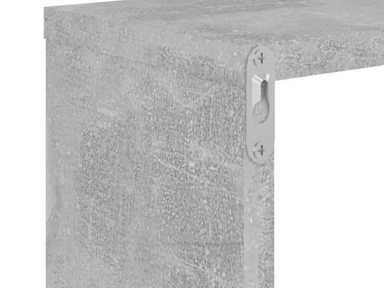 Billede 7 - Væghylder 2 stk. 100x15x20 cm konstrueret træ betongrå