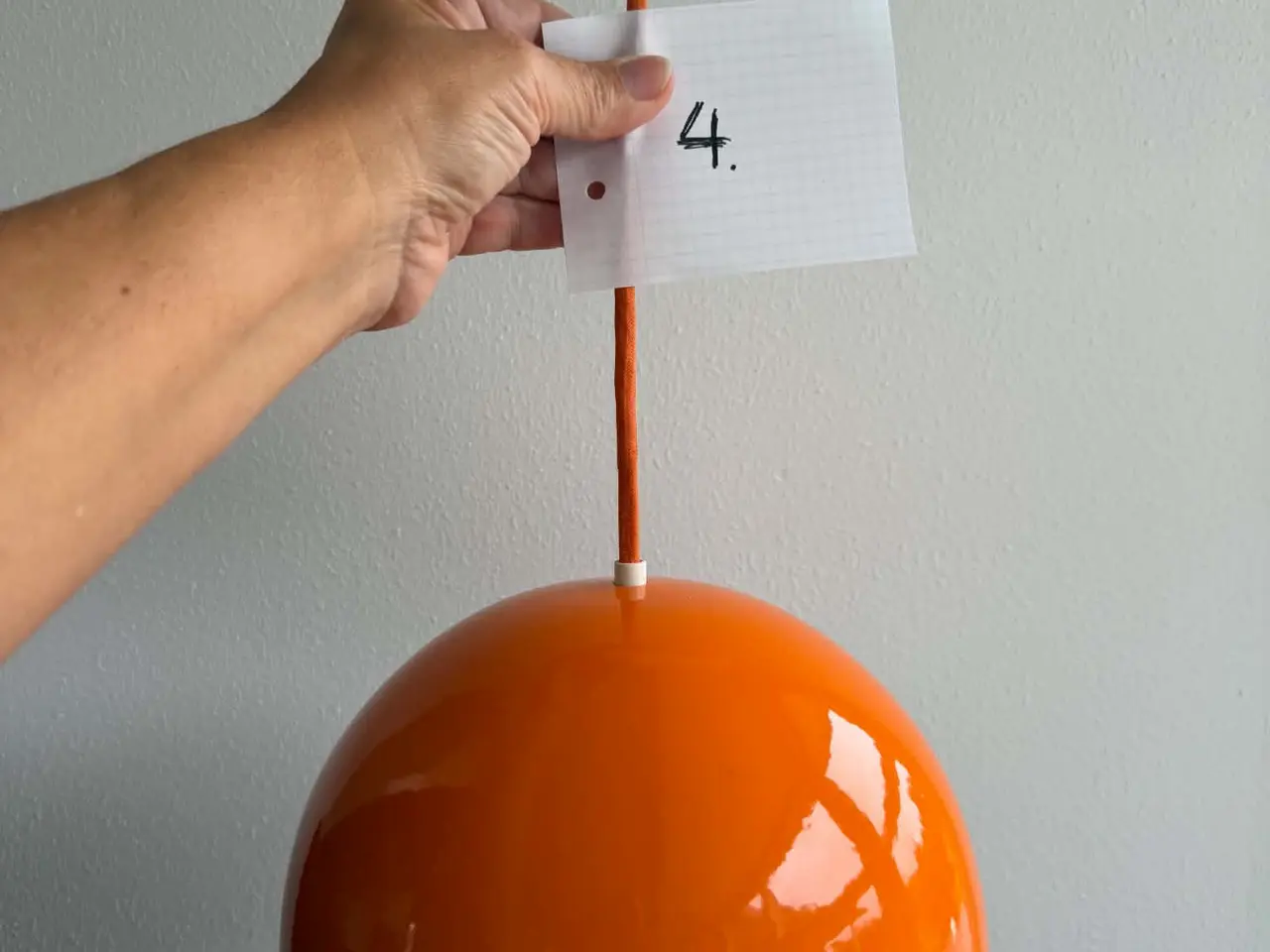 Billede 1 - 7 stk. org. vintage VP Flowerpot (orange emalje)