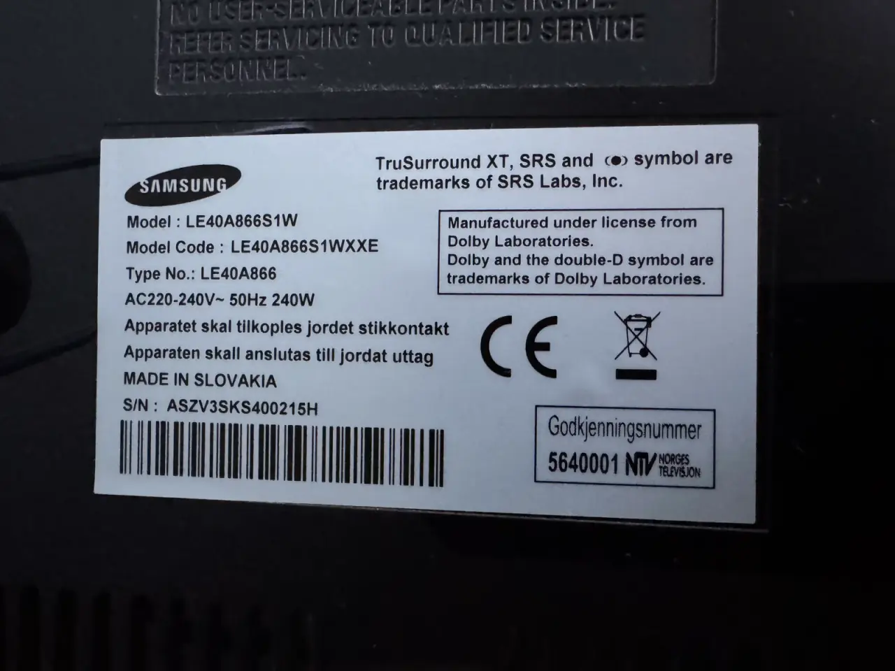 Billede 2 - 40” Samsung fladskærms-tv
