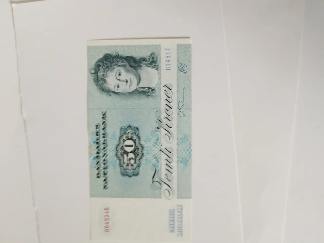 Billede 1 - 50 Kroner. Bankfrisk. Fra 1995. Sjældne