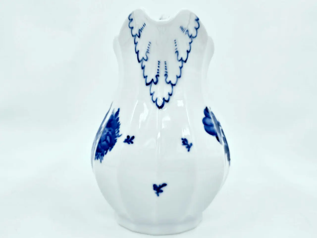 Billede 3 - Blå Blomst Kantet Stor kande Porcelæn