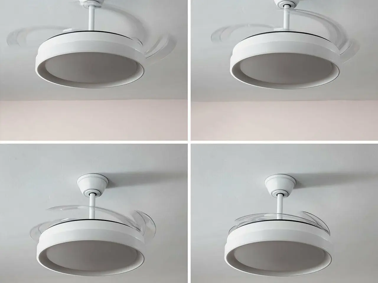 Billede 22 - Loftventilator med lys - hvid/transparent (OUTLET B)