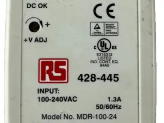 RS 428-445 Mean Well MDR-100-24 DIN Rail 24VDC 4A