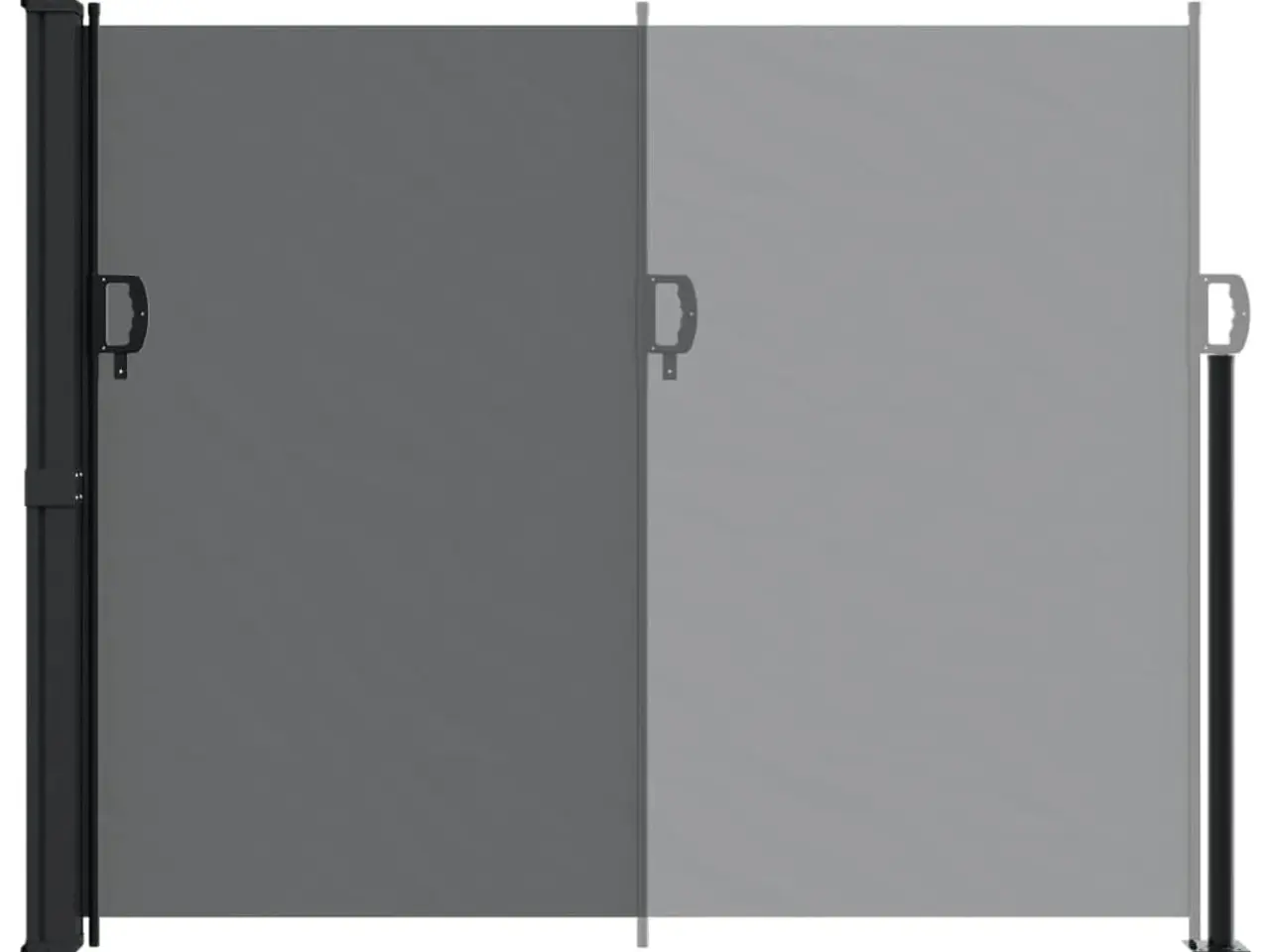Billede 5 - Sidemarkise 160x300 cm sammenrullelig sort