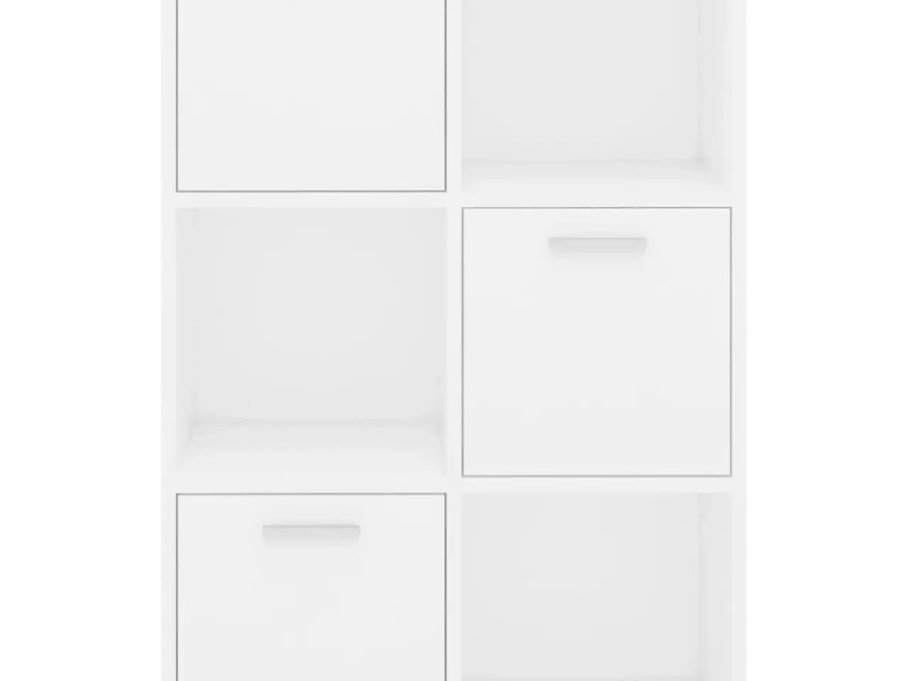 Billede 7 - Kontorreol 60x29,5x90 cm konstrueret træ hvid