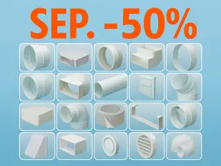 ‼️ SEPTEMBER-TILBUD ‼️ -50% på ventilationsdele