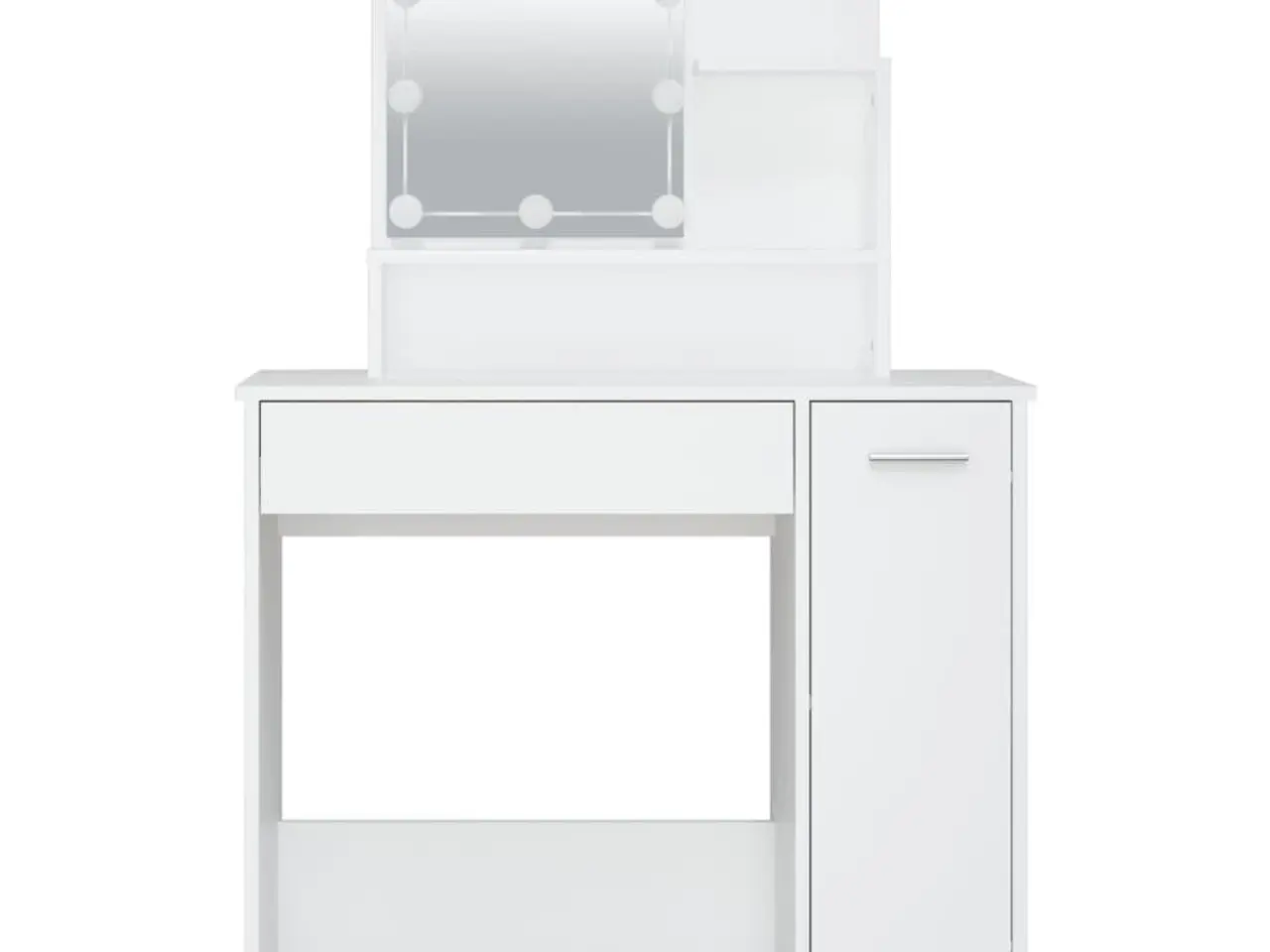 Billede 5 - Makeupbord med LED-lys 86,5x35x136 cm hvid