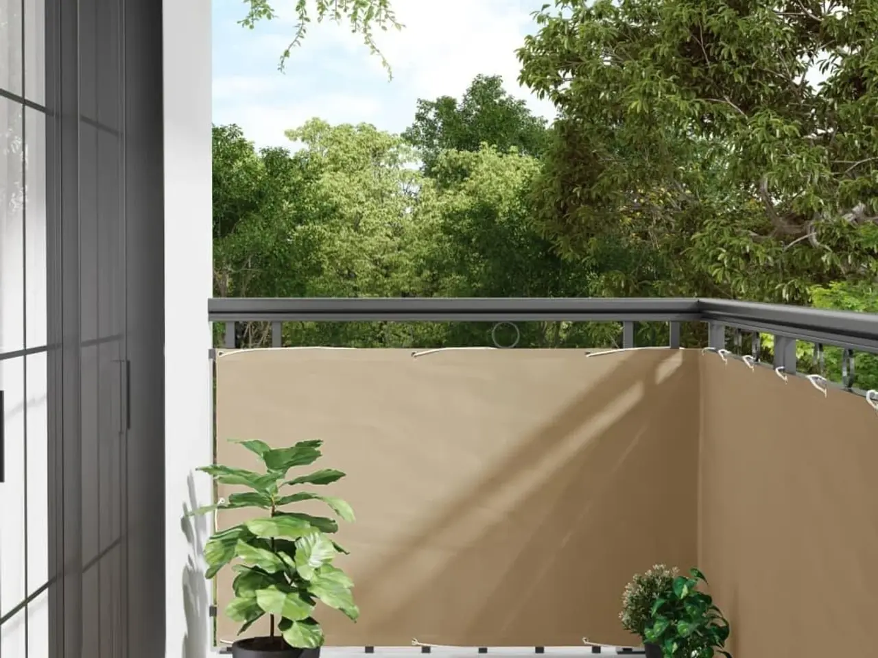 Billede 1 - Altanafskærmning 90 × 500 cm i oxfordstof - beige