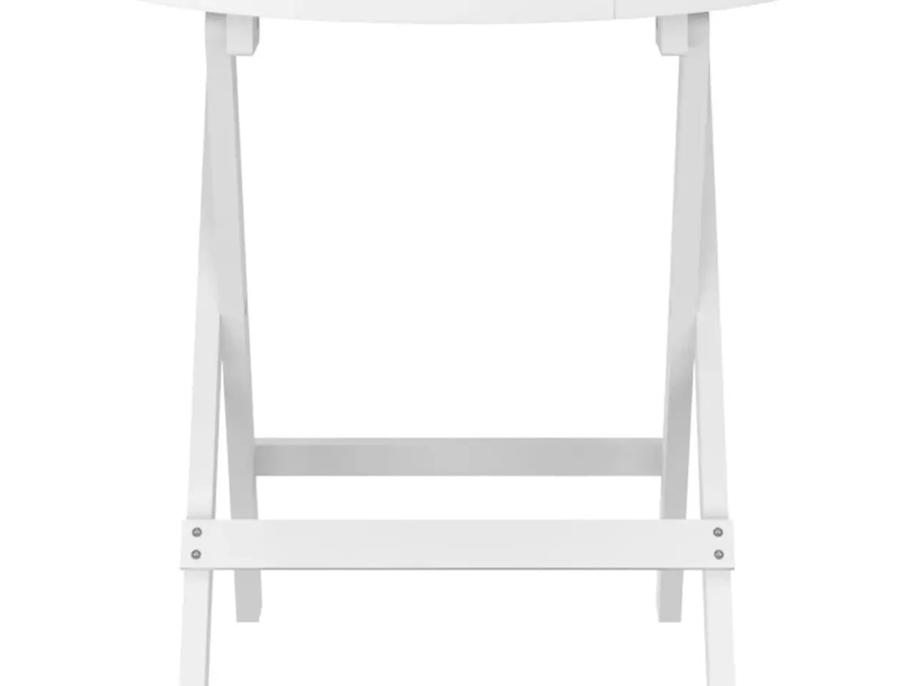 Billede 3 - Foldbart havebord Ø46 cm massivt akacietræ hvid