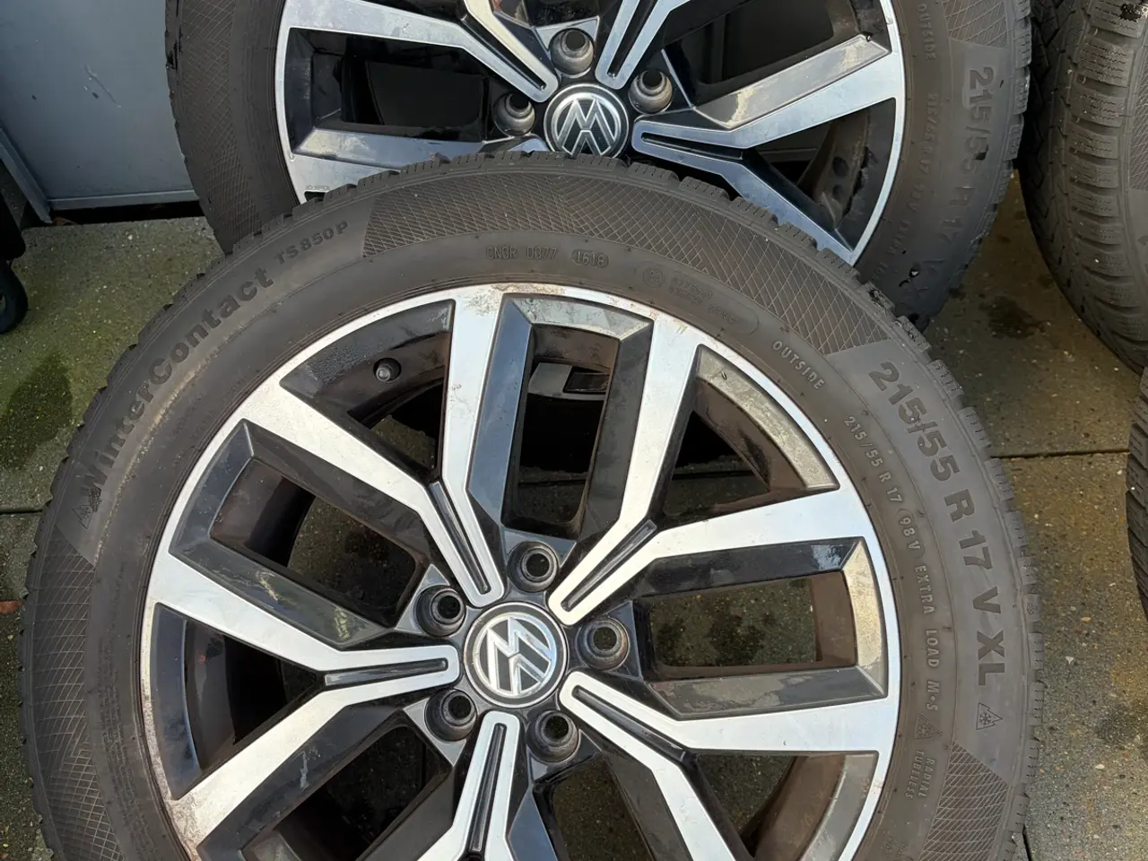 Billede 3 - Komplette 17” vinterhjul til VW – Continental Wint