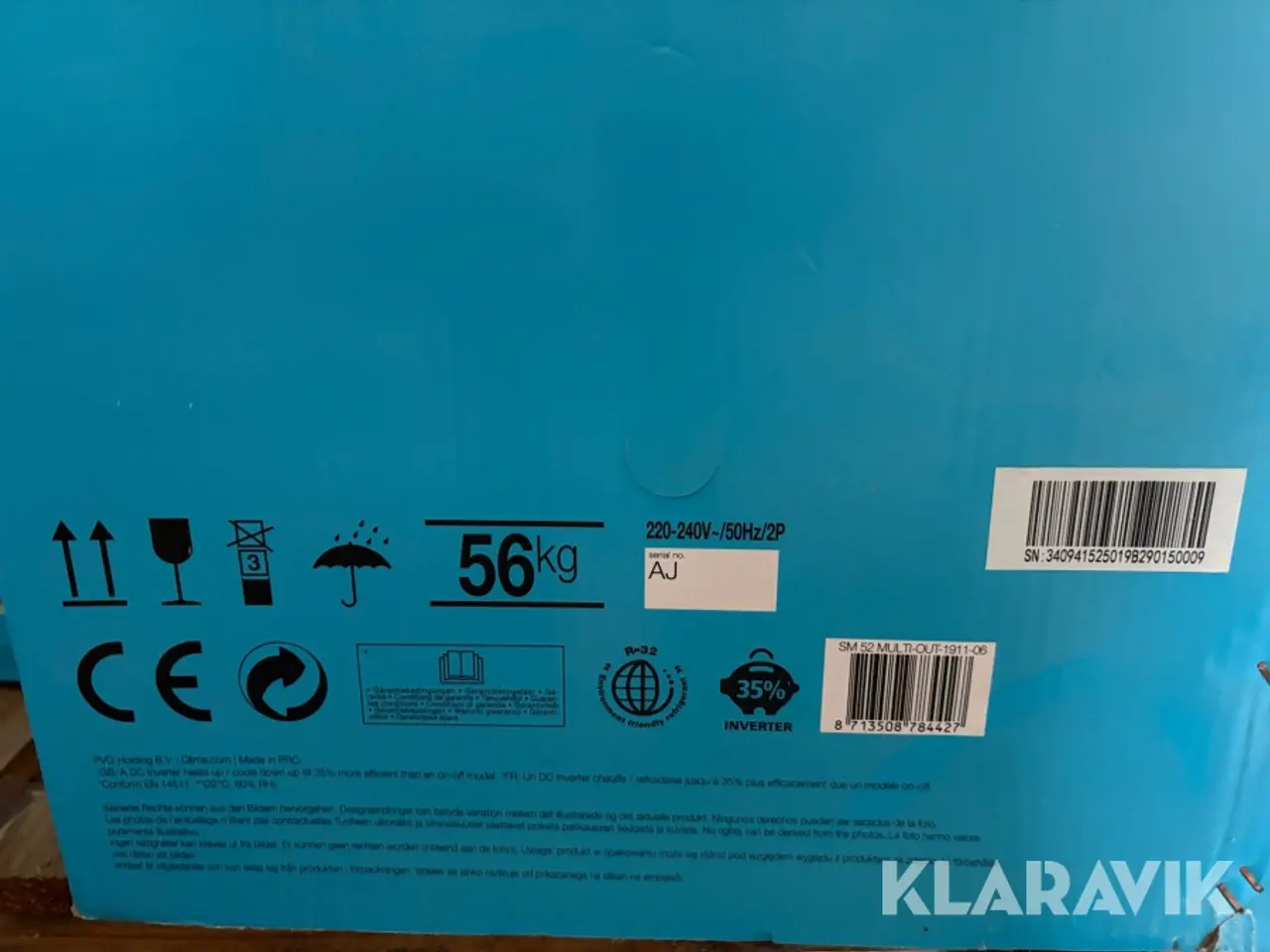 Billede 7 - Varmepumpe Qlima SM 52 Multi SM5225 SM5232 1 udedel 3 indedele