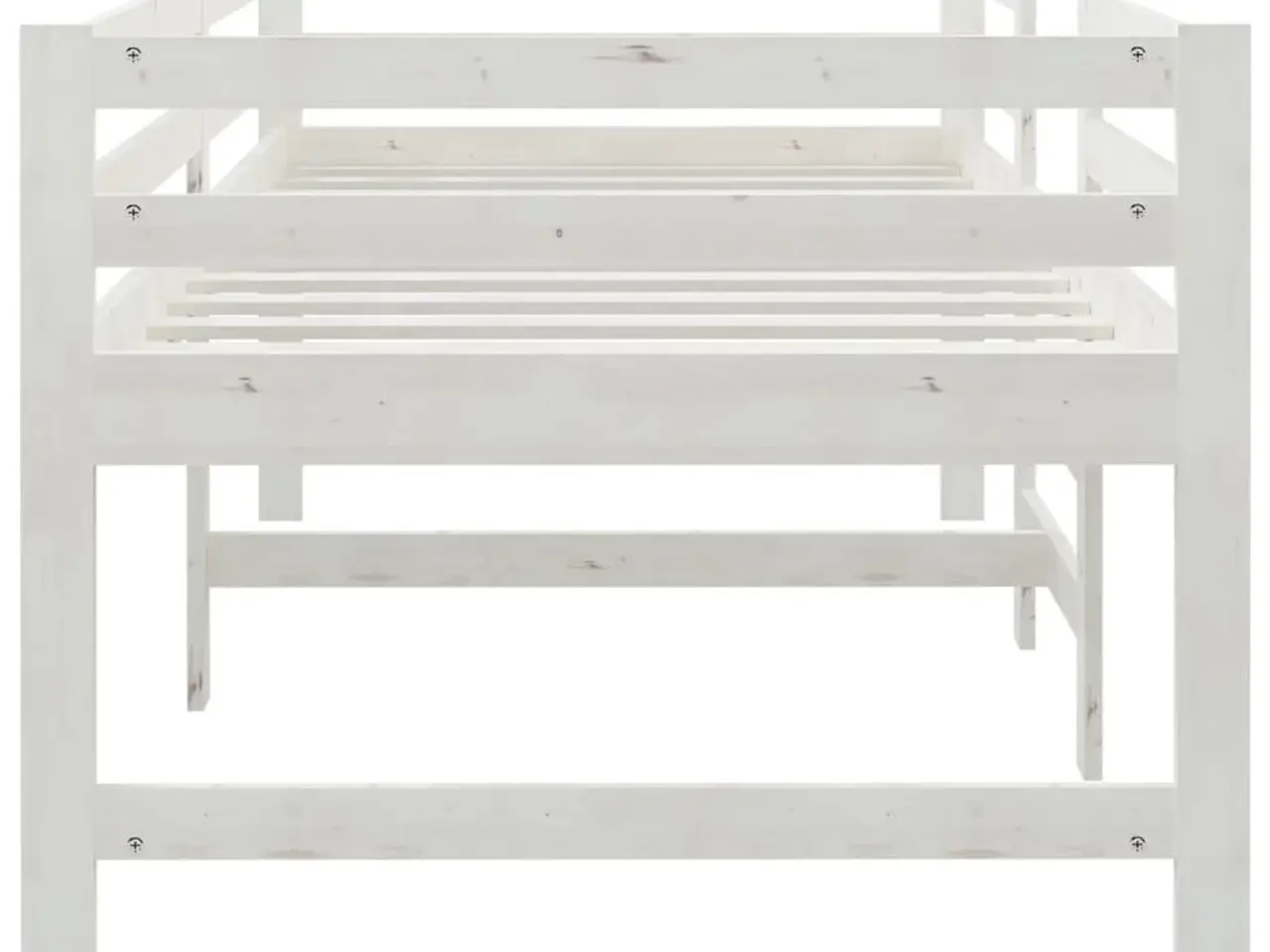 Billede 5 - Sengeramme uden madras 90x200 cm massivt fyrretræ hvid