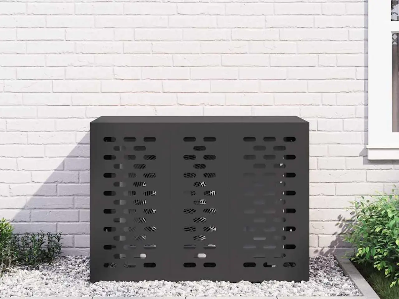 Billede 4 - Aircondition-cover i stål - sort 110 × 50 × 80 cm
