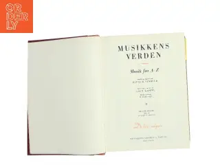 Musikkens Verden af Kjell B. Sandved (Bog)