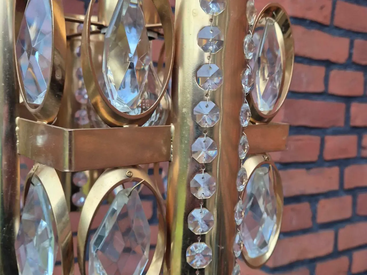 Billede 7 - Fin retropendel med prismer i klart glas