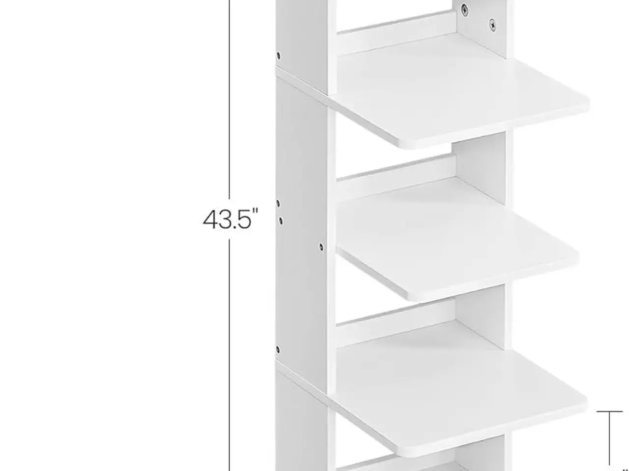 Billede 3 - Skostativ smalt 7 niveauer hvid