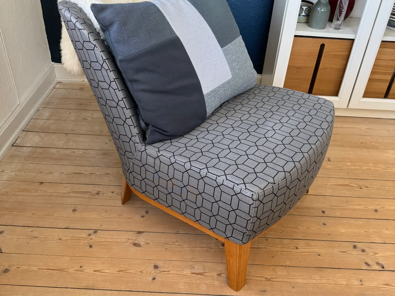 Billede 6 - IKEA Stockholm loungestol grå mønstret stof