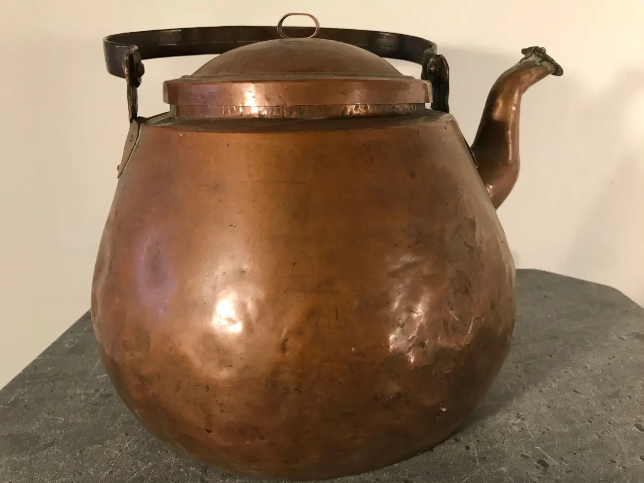 Billede 7 - Stor flot antik / vintage kobberkedel