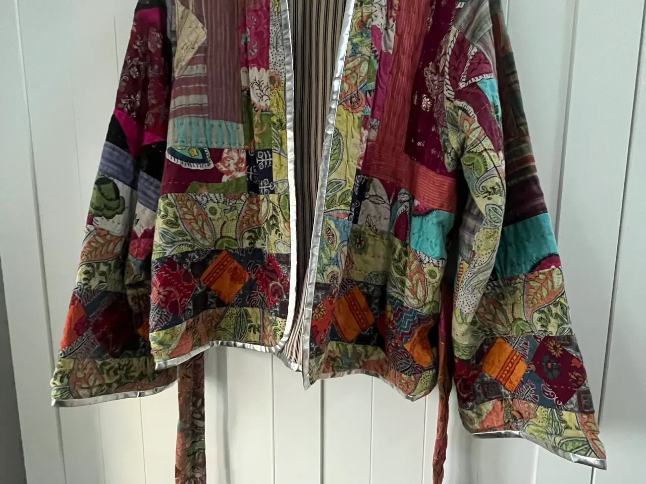 Billede 2 - Multifarvet bomuldsjakke / kimono str M/L