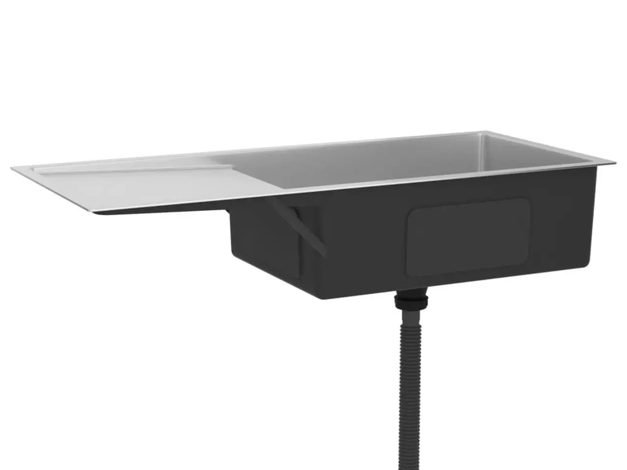 Billede 4 - Køkkenvask i rustfrit stål med afdrypningsbræt - 100 x 44 cm