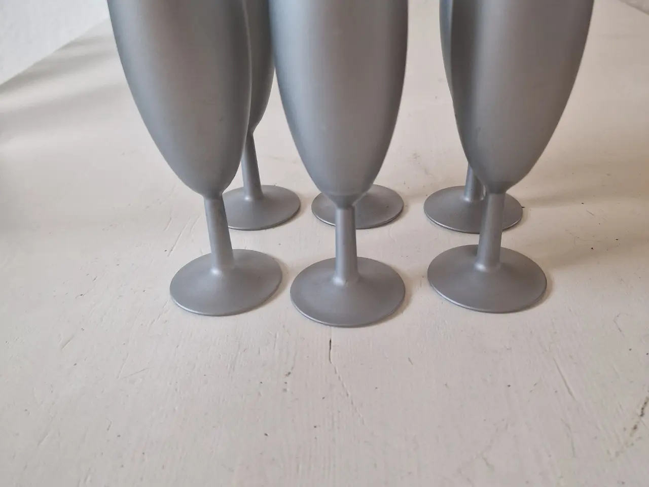 Billede 1 - 6 champagneglas grå/sølv