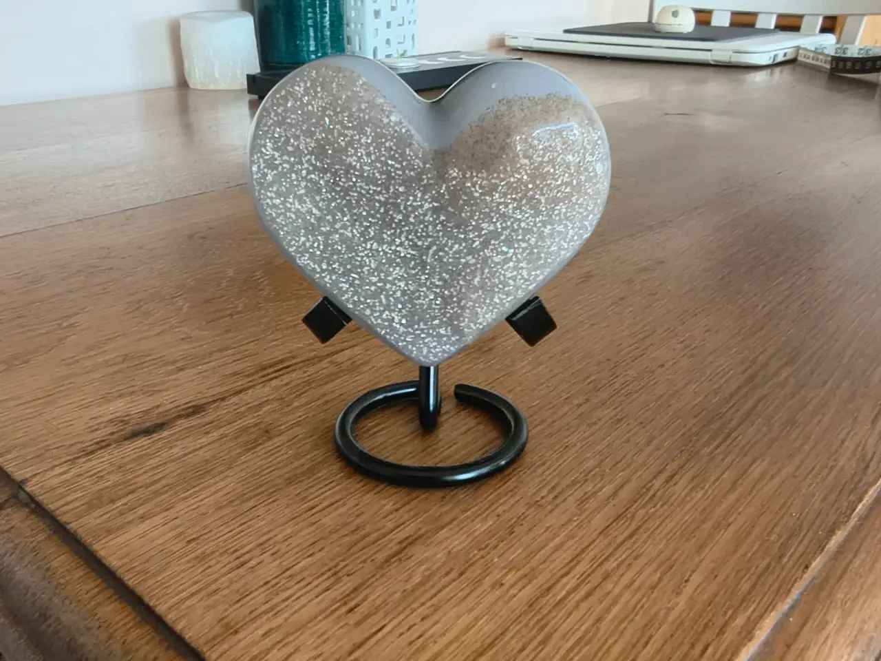 Billede 2 - Stort agat hjerte med druzy