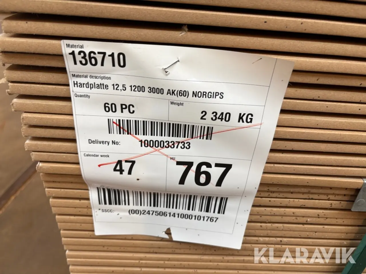 Billede 5 - Gipsplader Norgips Hardplatte - 90 styk