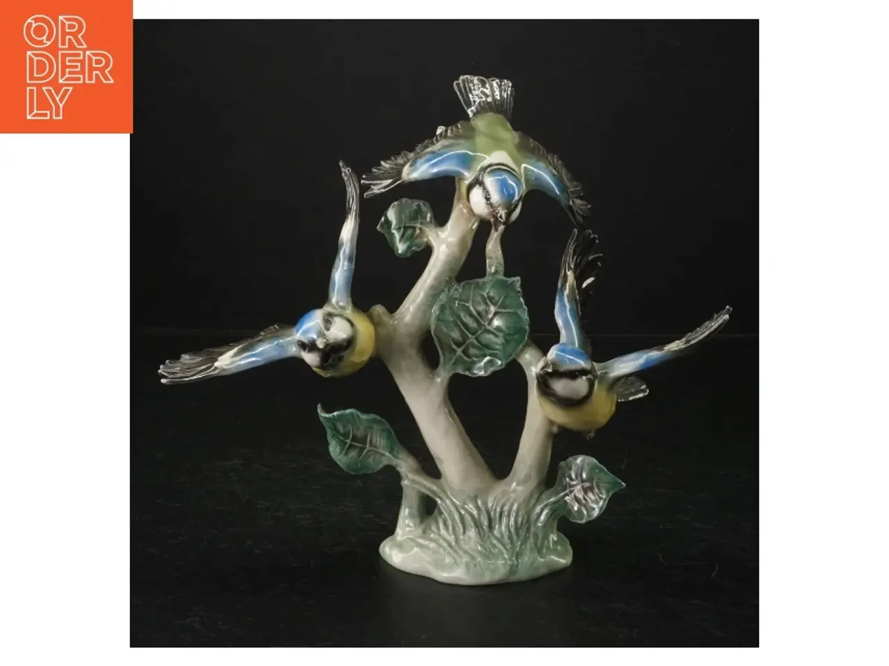 Billede 3 - Porcelænsfigur af mejser (str. H. 20 cm. b. 22 cm)