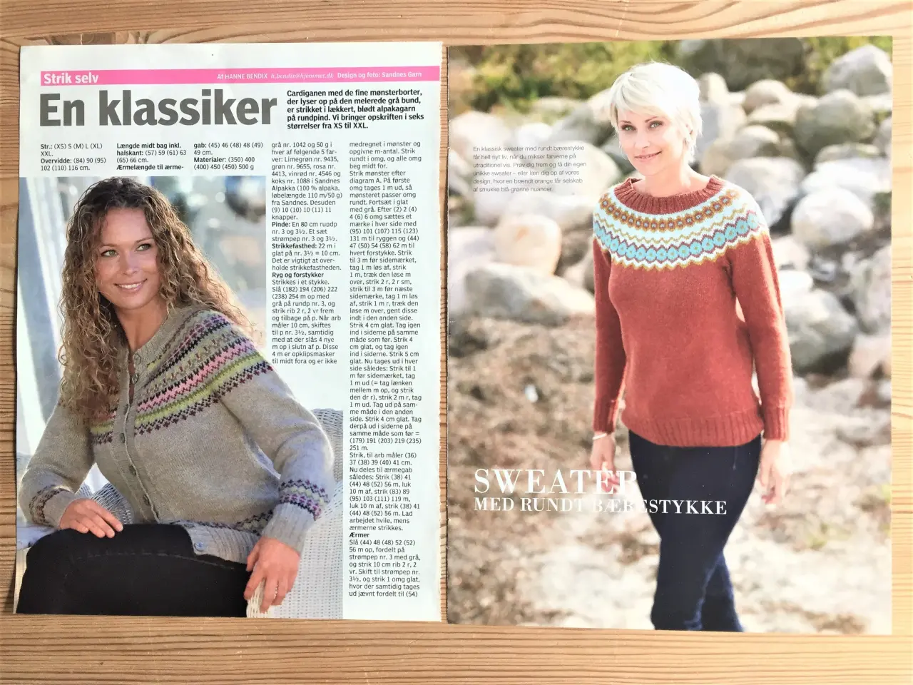 Billede 1 - 2 flotte klassiske sweatre med rundt bærestykke