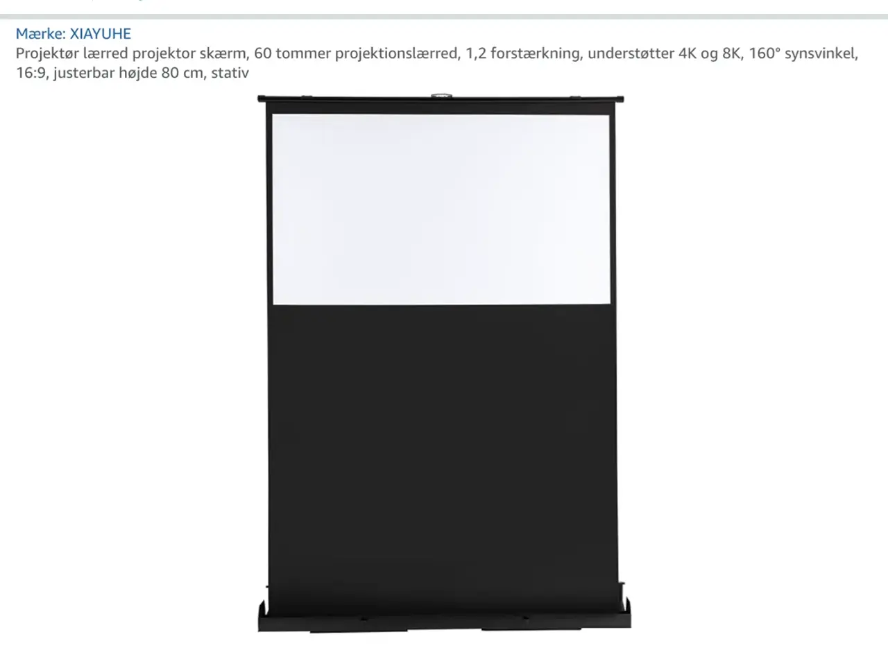 Billede 3 - Projektor lærred 60”
