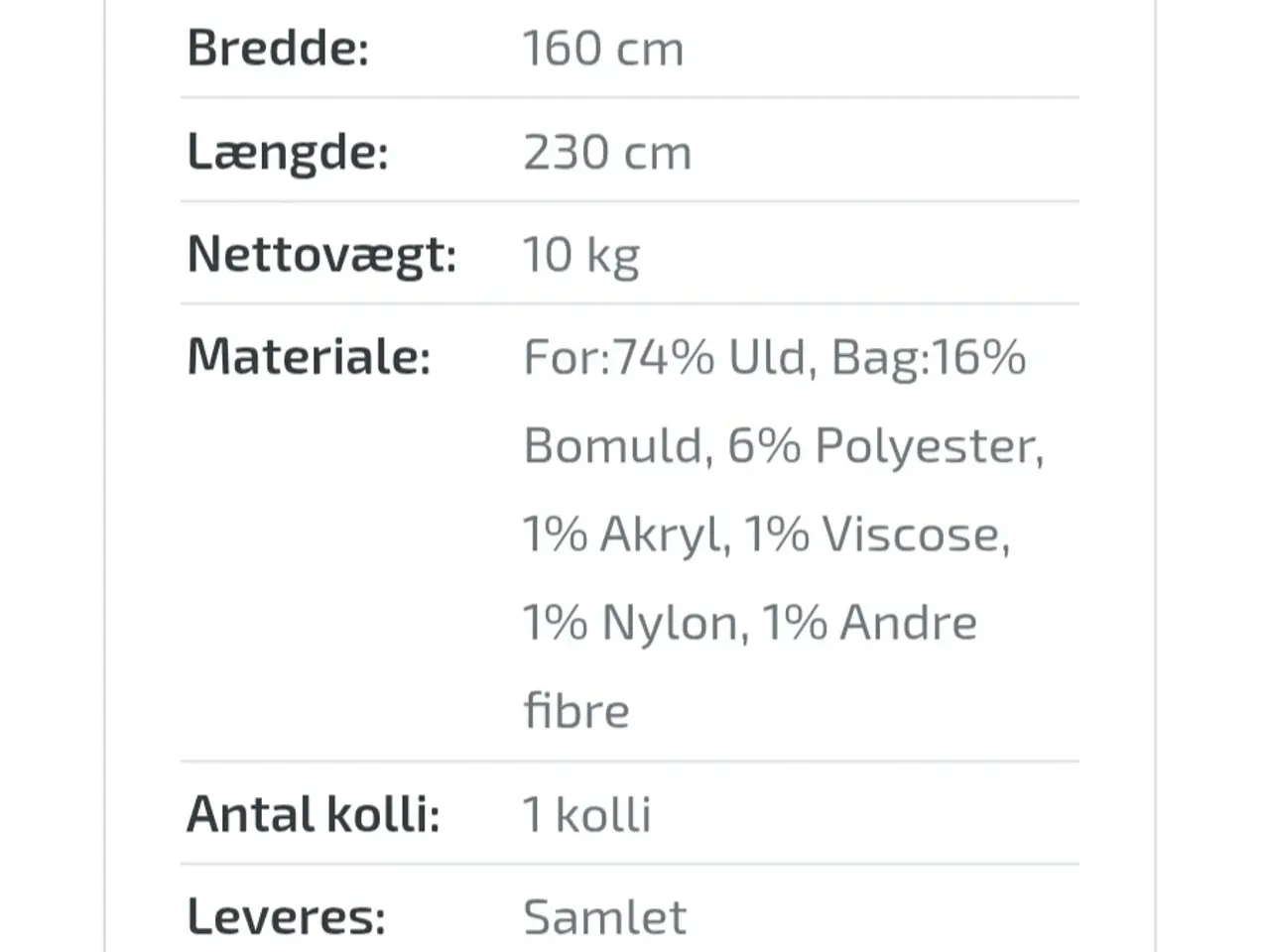 Billede 5 - Gulvtæppe HouseNordic med 74% uld