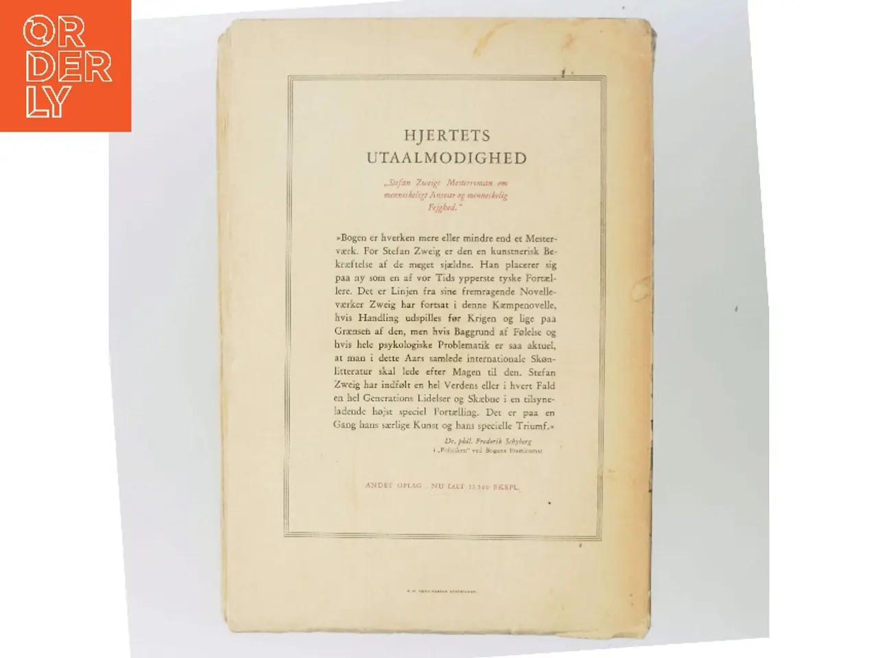 Billede 3 - Hjertets Utaalmodighed af Stefan Zweig (Bog)