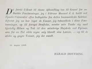 Filosofiske problemer, Harald Høffding