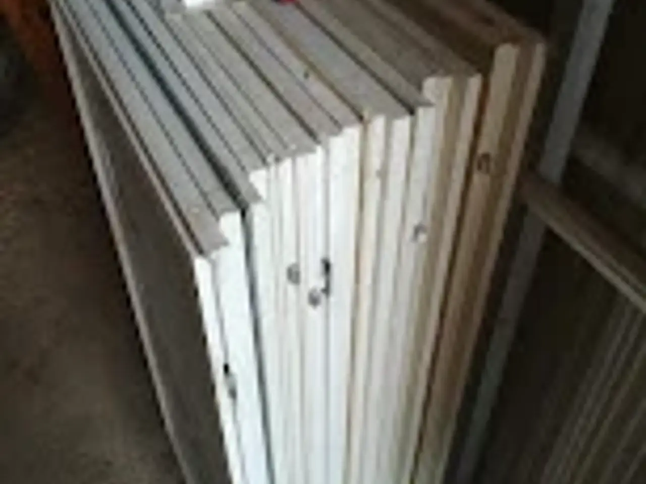 Billede 2 - Forsatsrammer,hvidmalede med isat glas