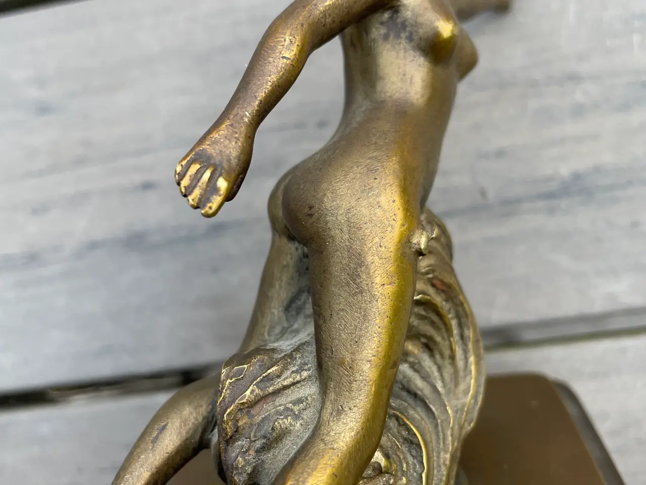 Billede 3 - Gl. kølerfigur i messing