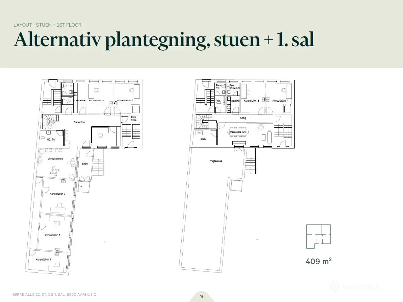 Billede 21 - Lyse. momsfritaget lokaler med fælles tagterrasse