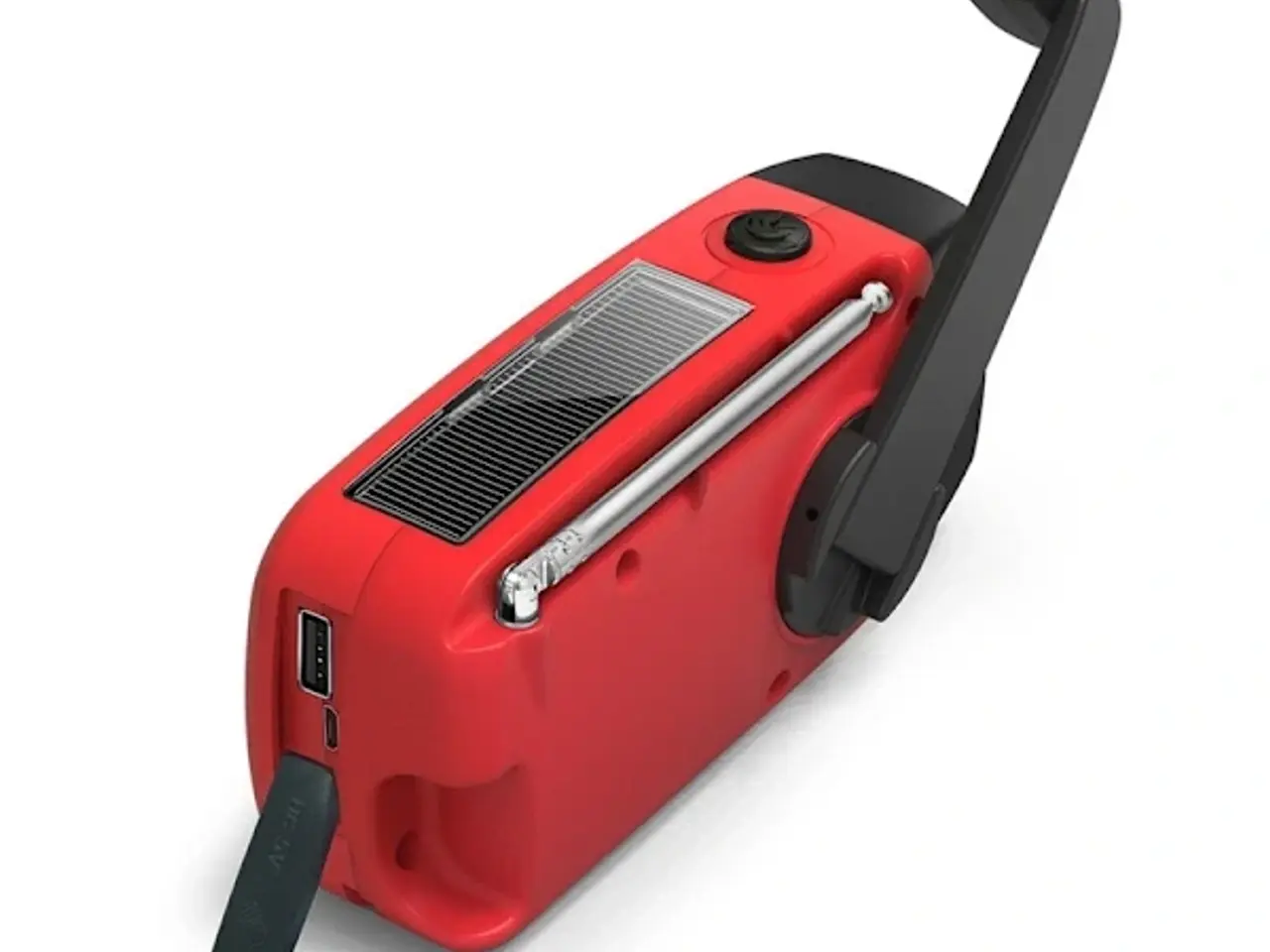 Billede 2 - Håndsvingradio 2000mAh Powerbank, Solceller, lygte