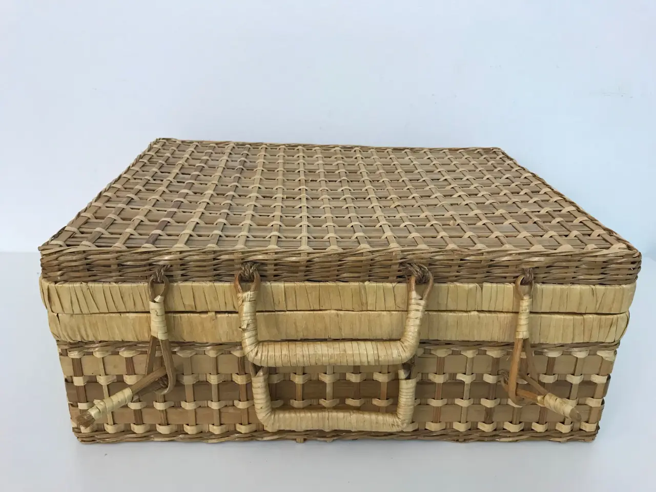 Billede 1 - Retro picknick kurv i flet