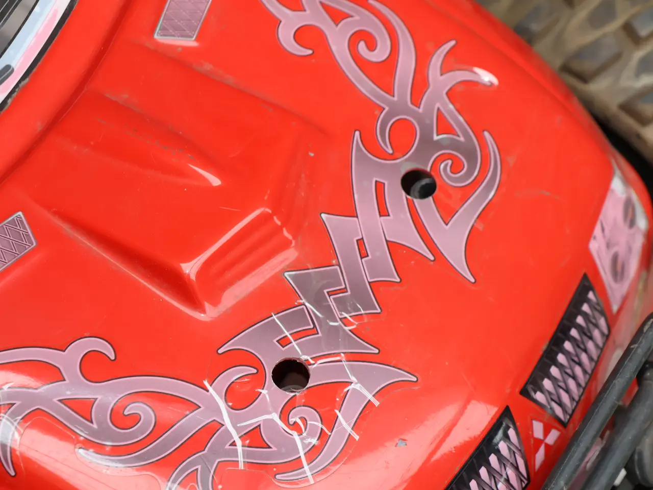 Billede 4 - Stor Benzin drevet r/c bil m/snor-start