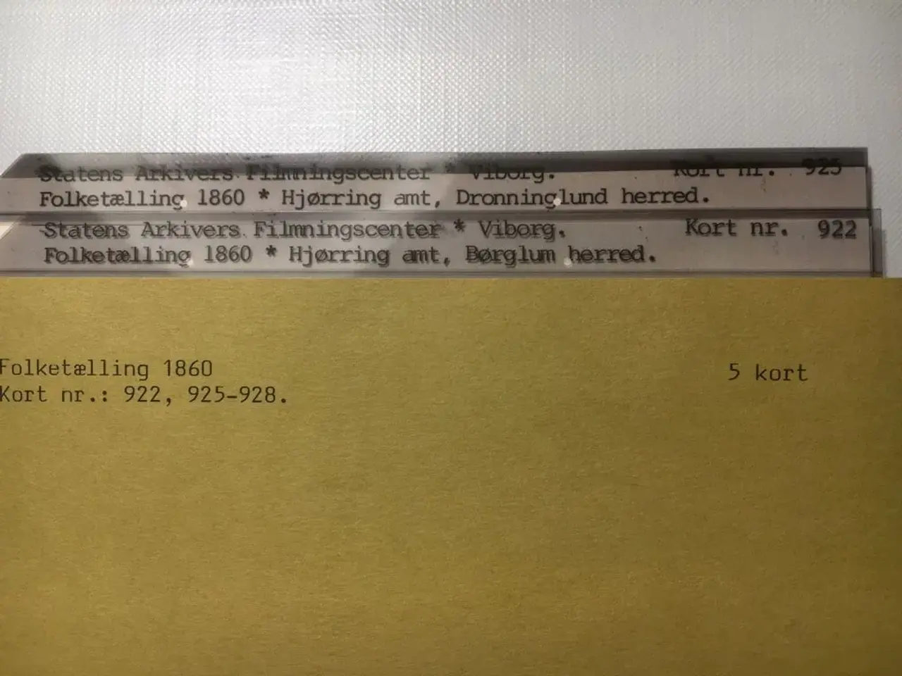Billede 1 - Folketælling Hjørring Amt 1860. Giv et bud.