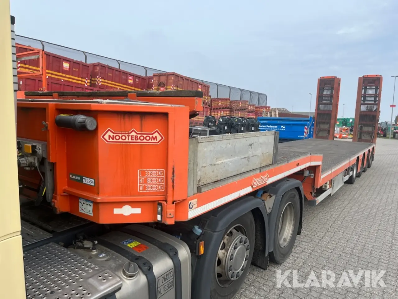 Billede 1 - Maskintrailer/Blokvogn Nooteboom OSD-58-04 4akslet