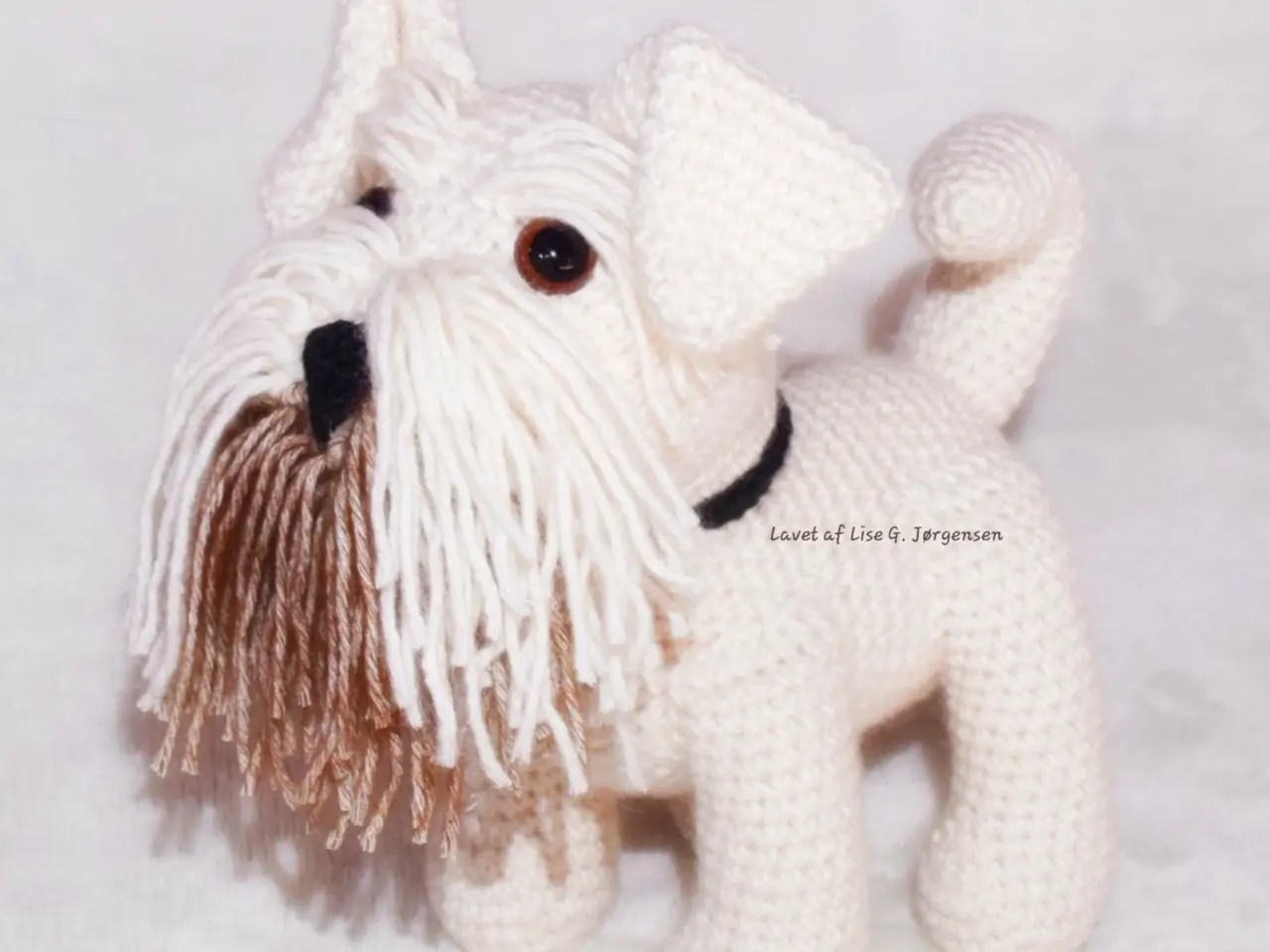 Billede 7 - Hæklet dværgschnauzer, 18x22 cm